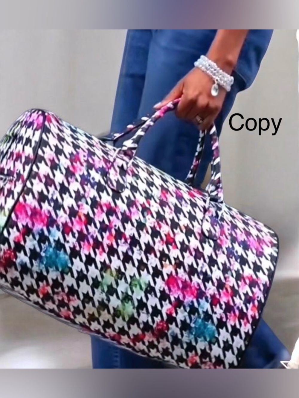 Sassy Jones Paintball Houndstooth Weekender Duffel Bag